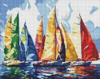 Opakowanie Diamentowa mozaika - Jasne regaty 40x50cm