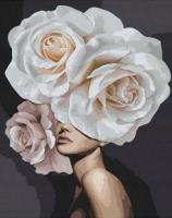 Opakowanie Diamentowa Mozaika Kobieta z różami białymi na głowie NO-1009409