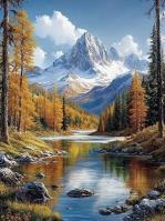 Opakowanie Diamentowa Mozaika Krajobraz Górski z rzeką NO-2003023