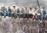 Opakowanie Diamentowa Mozaika Mężczyźni na belce nad miastem NO-2003122