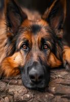 Opakowanie Diamentowa Mozaika Pies owczarek leżący na korze NO-2003088