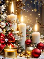 Opakowanie Diamentowa Mozaika Święta świece z ozdobami bożonarodzeniowymi NO-2003107