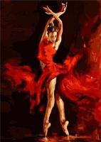 Opakowanie Diamentowa Mozaika Tancerka w czerwonej sukni NO-1007106