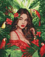 Opakowanie Diamentowa mozaika - Tropikalna księżniczka 40x50