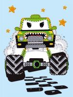 Opakowanie Diamentowa mozaika - Zielony samochodzik 15x20cm