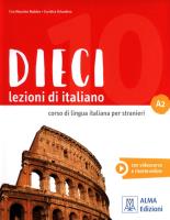 Dieci A2 podręcznik. Autor: Naddeo Ciro Massimo, Orlandino Euridice. SmakLiter.pl Okładka książki Dieci A2 podręcznik