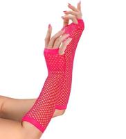 Opakowanie Długie rękawiczki bezpalcowe różowe neon