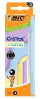 Opakowanie Długopis Cristal Pastel 1mm czarny 3szt BIC