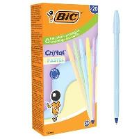 Opakowanie Długopis Cristal Pastel 1mm niebieski (20szt) BIC