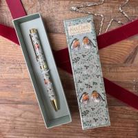 Długopis Ptaszki rudziki Święta. Wydawca: Alex Clark. SmakLiter.pl Opakowanie Długopis Ptaszki rudziki Święta