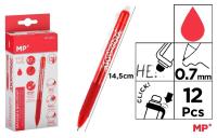 Opakowanie Długopis ścieralny 0,7mm czerwony (12szt)