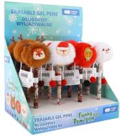 Opakowanie Długopis wymaz. Pompom X-Mas (12szt) HAPPY COLOR