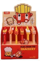 Długopis żelowy Fast Food 0,5mm nieb (36szt). Wydawca: CRESCO. SmakLiter.pl Opakowanie Długopis żelowy Fast Food 0,5mm nieb (36szt)