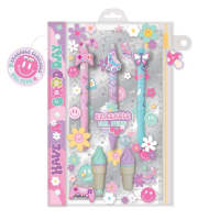 Długopisy wymazywalne żelowe buźki. Wydawca: Hot Focus. SmakLiter.pl Opakowanie Długopisy wymazywalne żelowe buźki