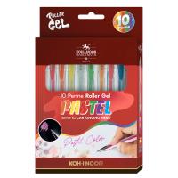 Długopisy żelowe pastel 10 kolorów. Wydawca: Koh-I-Noor. SmakLiter.pl Opakowanie Długopisy żelowe pastel 10 kolorów