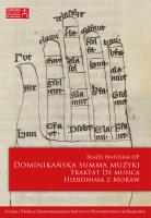 Okładka książki Dominikańska summa muzyki. Traktat De musica Hieronima z Moraw