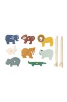 Drewniana gra w wędkowanie zwierzątka. Wydawca: Trixie Baby. SmakLiter.pl Opakowanie Drewniana gra w wędkowanie zwierzątka