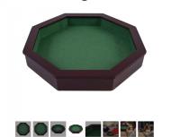 Opakowanie Drewniana Tacka do Gry Kości ośmiokątna 38,5cm