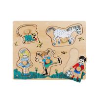 Opakowanie Drewniana układanka puzzle z uchwytami Pippi