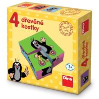 Drewniane klocki obrazkowe Krecik 4el. Wydawca: Dino Toys. SmakLiter.pl Opakowanie Drewniane klocki obrazkowe Krecik 4el