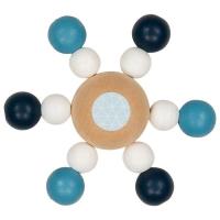 Drewniany Gryzak Śnieżka Niebieski. Wydawca: Crocodile Creek. SmakLiter.pl Opakowanie Drewniany Gryzak Śnieżka Niebieski