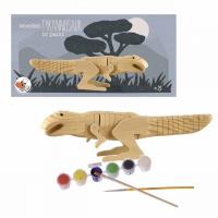 Opakowanie Drewniany Tyranosaurus do pomalowania