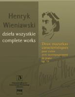 Okładka książki Dwa mazurki charakterystyczne