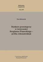 Okładka książki Dyskurs przestępczy w twórczości Sergiusza...