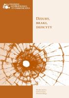 Okładka książki Dziury, braki, deficyty