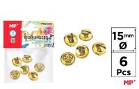 Opakowanie Dzwonek złoty 15mm 6szt