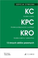 Edycja cywilna Kodeks cywilny Kodeks postępowania cywilnego Kodeks rodzinny i opiekuńczy. Autor: Opracowanie zbiorowe. SmakLiter.pl Okładka książki Edycja cywilna Kodeks cywilny Kodeks postępowania cywilnego Kodeks rodzinny i opiekuńczy