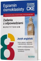 Egzamin ósmoklasisty SP 8 J. ang. Repetytorium. Autor:   Praca zbiorowa. SmakLiter.pl Okładka książki Egzamin ósmoklasisty SP 8 J. ang. Repetytorium