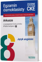 Egzamin ósmoklasisty SP 8 Język angielski Arkusze. Autor: Anna Tracz. SmakLiter.pl Okładka książki Egzamin ósmoklasisty SP 8 Język angielski Arkusze