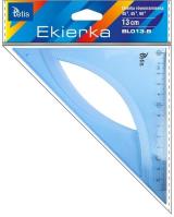 Ekierka równoramienna 13cm niebieska. Wydawca: TETIS. SmakLiter.pl Opakowanie Ekierka równoramienna 13cm niebieska