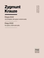 Okładka książki Elegia 2022 na fortepian, skrzypce i wiolonczelę