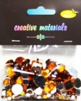 Opakowanie Elementy kryształkowe złoto-brązowe 4-12mm 25g