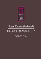 Elita i demagogia. Autor: Dunin-Borkowski Piotr. SmakLiter.pl Okładka książki Elita i demagogia