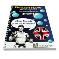 ENGLISH FLOW - Mów po angielsku naturalnie i pewnie! LEVEL A2. Autor: Dwornik Paweł. SmakLiter.pl Okładka książki ENGLISH FLOW - Mów po angielsku naturalnie i pewnie! LEVEL A2