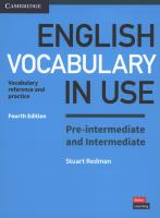 Okładka książki English Vocabulary in Use Pre-intermediate and Intermediate with answers