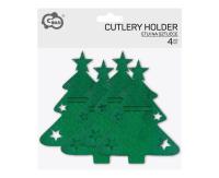 Opakowanie Etui na sztućce Choinka 16,5x20,5cm 4szt