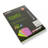 Etykiety samoprzylepne A4 fluo pomarańczowe 100ark. Wydawca: POLSIRHURT. SmakLiter.pl Opakowanie Etykiety samoprzylepne A4 fluo pomarańczowe 100ark