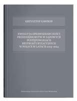 Okładka książki Ewolucja sprawozdawczości przedsiębiorstw w sądowych postępowaniach restrukturyzacyjnych w Polsce w