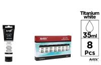 Opakowanie Farba akrylowa biała 35ml (8szt)