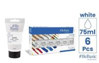 Opakowanie Farba akrylowa - biała 75ml (6szt)