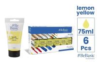 Farba akrylowa - cytrynowy żółty 75ml (6szt). Wydawca: BeBasic. SmakLiter.pl Opakowanie Farba akrylowa - cytrynowy żółty 75ml (6szt)