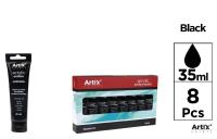 Opakowanie Farba akrylowa czarna 35ml (8szt)