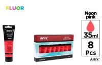 Opakowanie Farba akrylowa fluorescencyjna 35ml różowa (8szt)