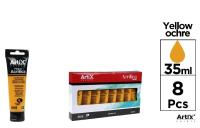 Opakowanie Farba akrylowa ochra żółta 35ml (8szt)