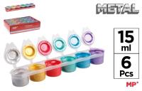 Opakowanie Farba plakatowa tempera metal 6x15ml