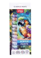Farby akrylowe 12 kolorów EASY. Wydawca: Easy Stationery. SmakLiter.pl Opakowanie Farby akrylowe 12 kolorów EASY